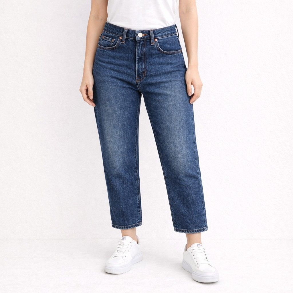 Levis Ribcage Straight Ankle Jeans Womens 29x27 Button Fly High Rise Stretch